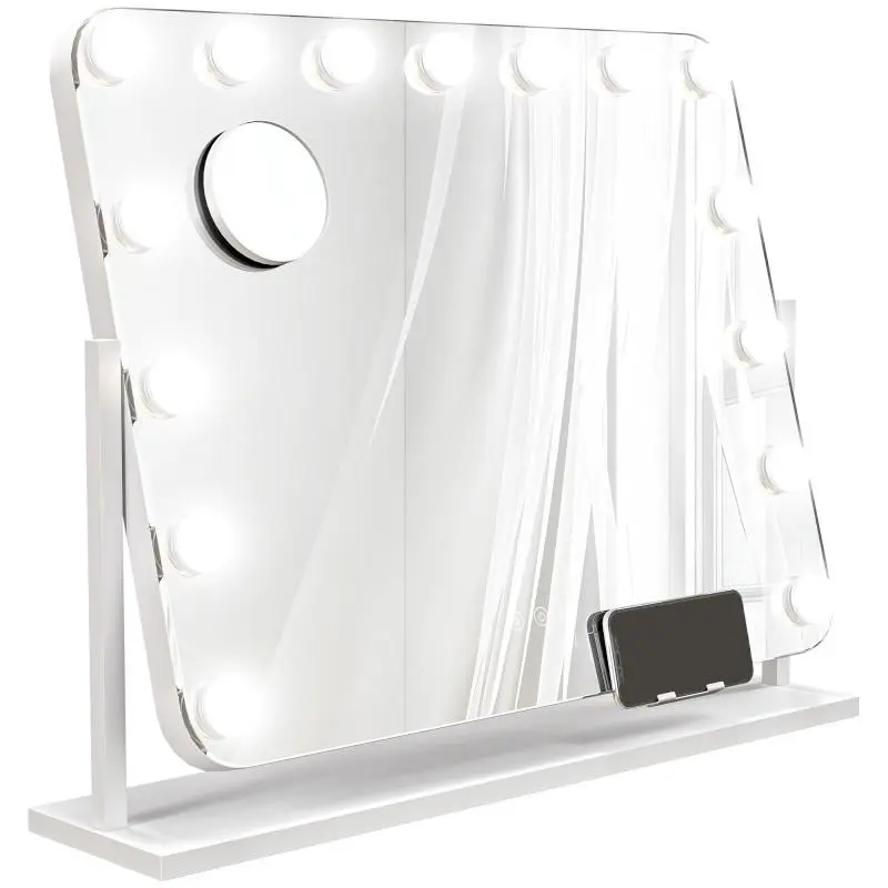 LED Makeup Mirror with 10x Magnification, White