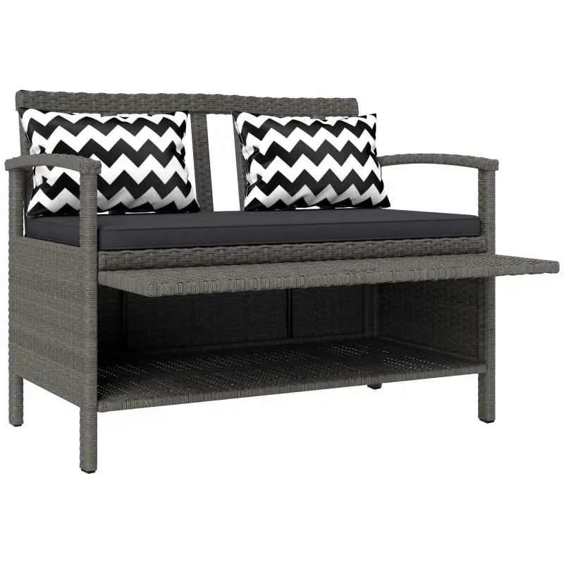 2-Seater Garden Bench with 160 L Storage