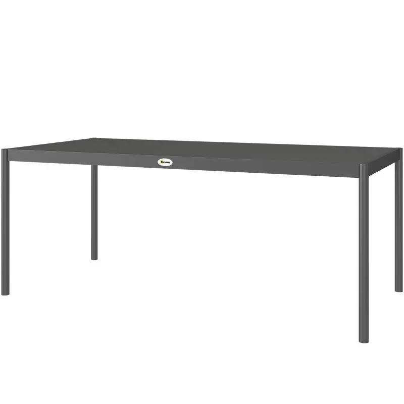 Steel Garden Dining Table, 186 cm