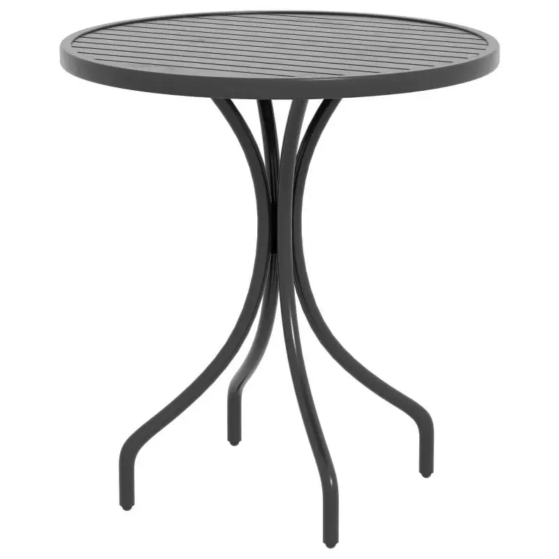 Round Galvanised Steel Bistro Table, 66 cm