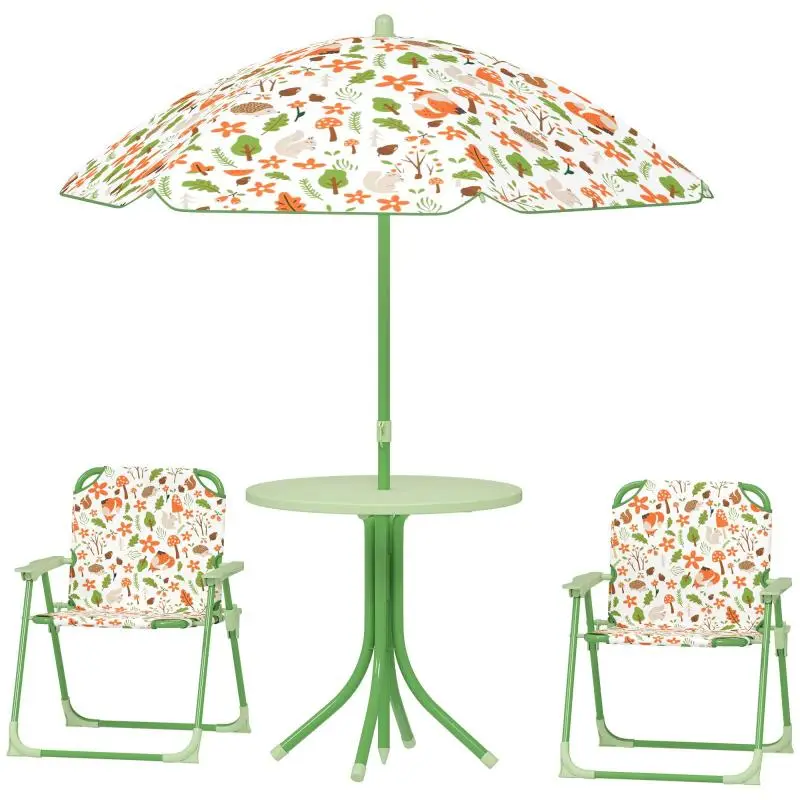 Children’s 4-Piece Garden Furniture Set with Parasol
