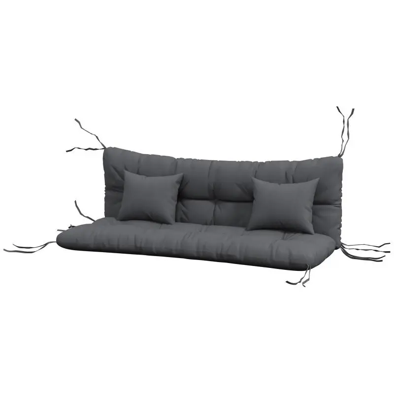 Set of 4 Outdoor Swing Cushions, Dark Grey