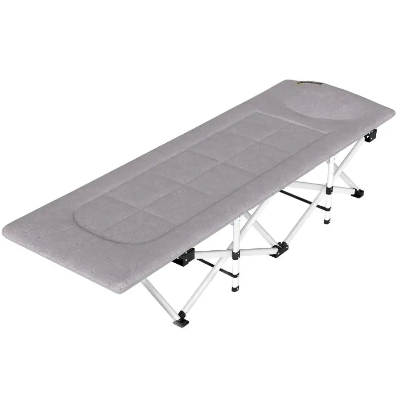 Foldable Camping Cot with Mattress and Storage Bag