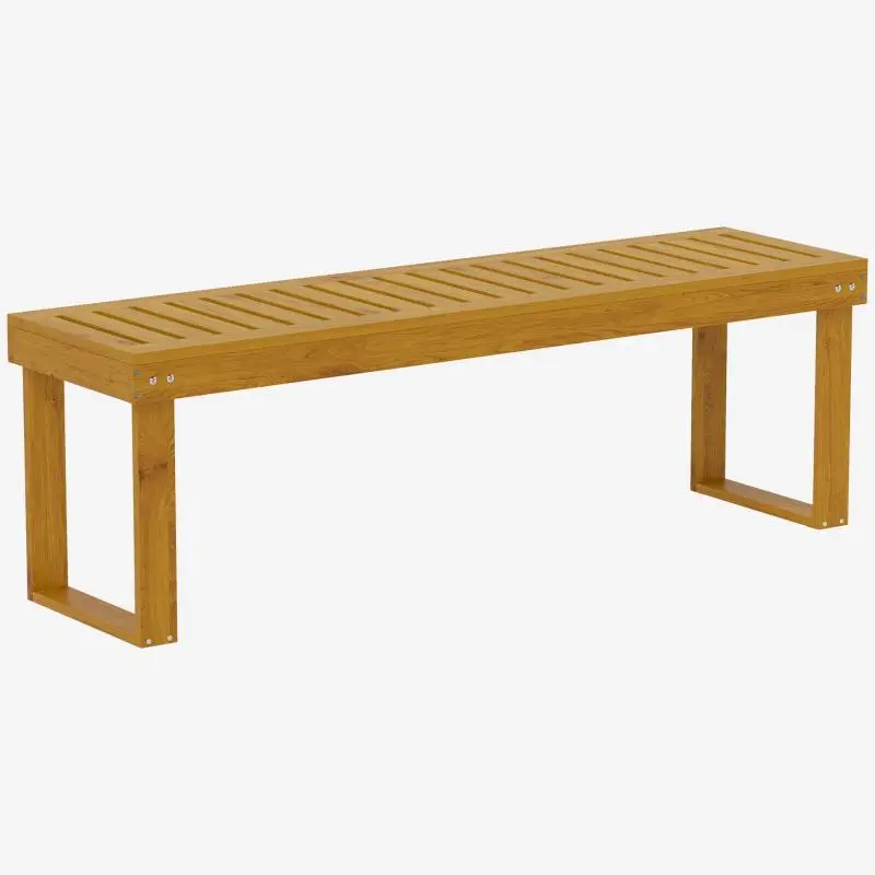 2-Seater Pine Wood Garden Bench, 132 cm