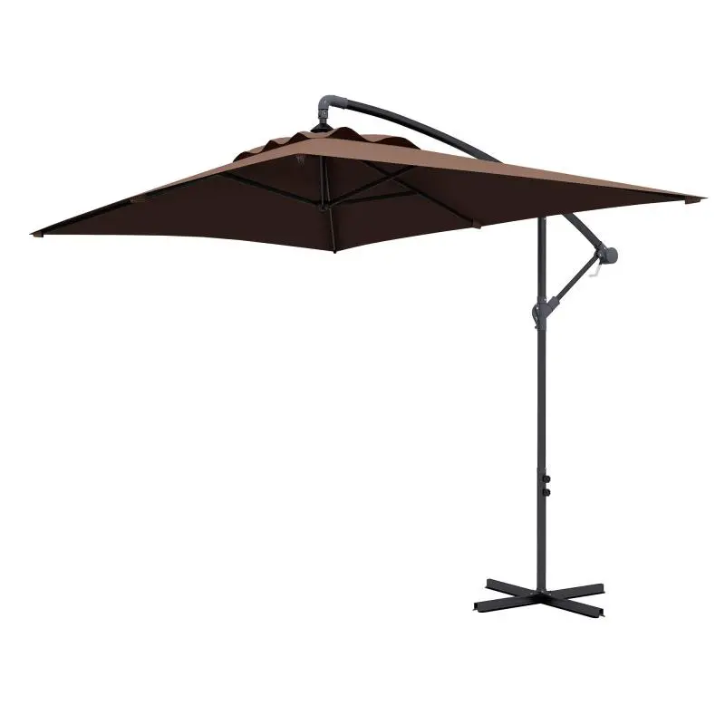 Cantilever Outdoor Parasol, 294 x 193 x 250 cm, Brown