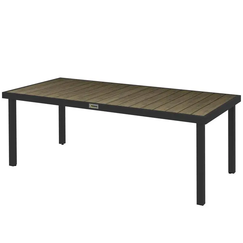 Rectangular Aluminium Garden Table, 190 cm