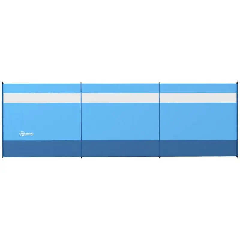 Blue Foldable Camping Windbreak, 440 cm