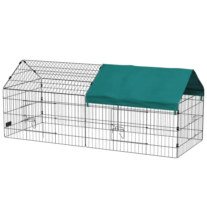 Outdoor Rabbit Enclosure, 185 × 75 × 75 cm, Green