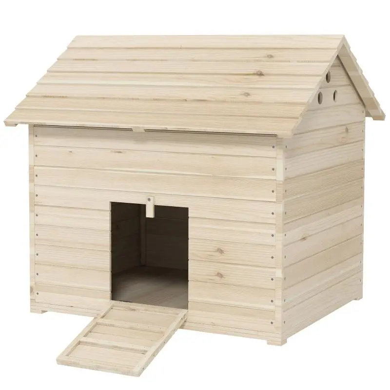 Wooden Duck Shelter with Opening Roof
