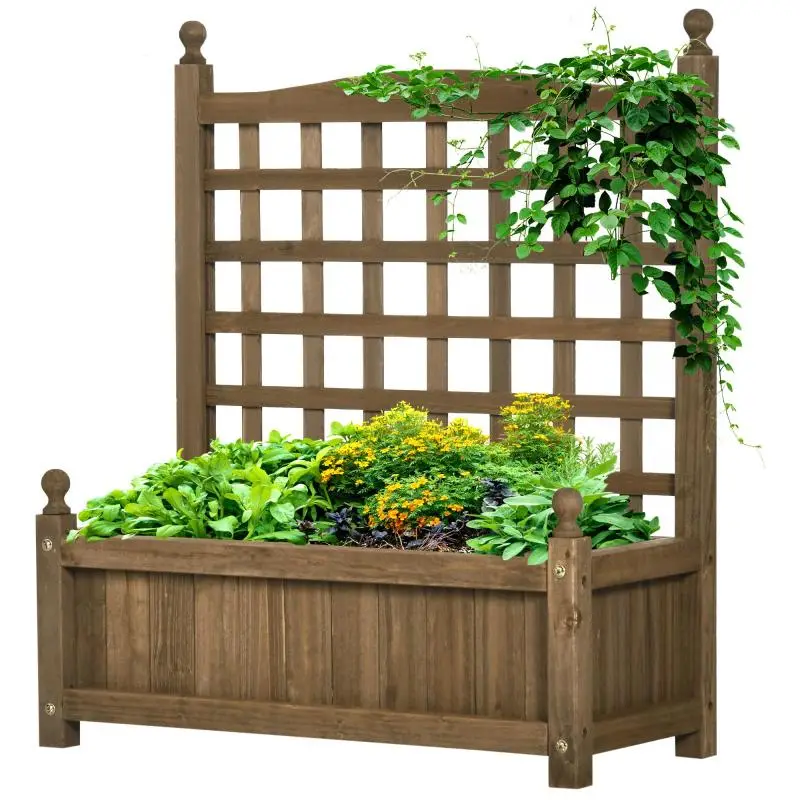 Raised Planter with Trellis, 75 cm