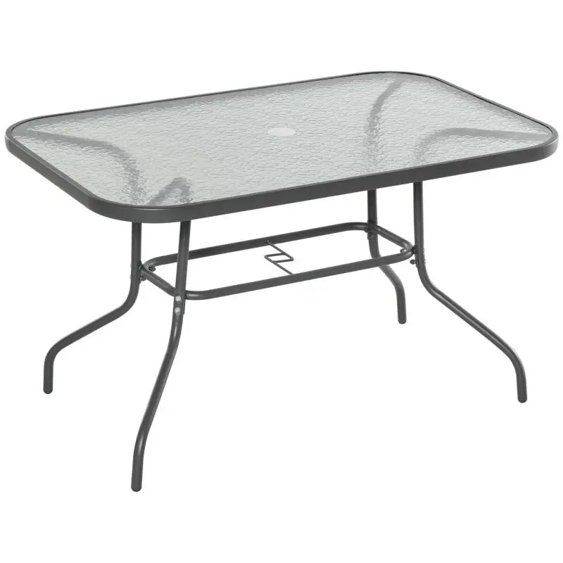 Rectangular Garden Table, 120 cm, Grey