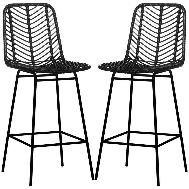 Set of 2 Bar Stools, 66 cm Seat Height