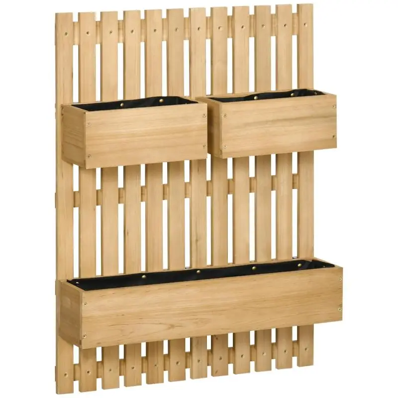 Wall-Mounted Vegetable Planter with 3 Boxes