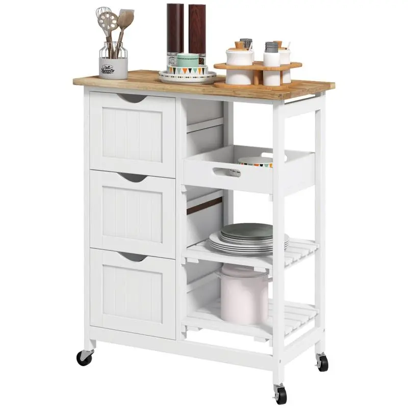 Kitchen Trolley with 3 Drawers