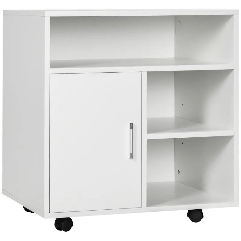 Printer Stand with Cabinet and 3 Compartments