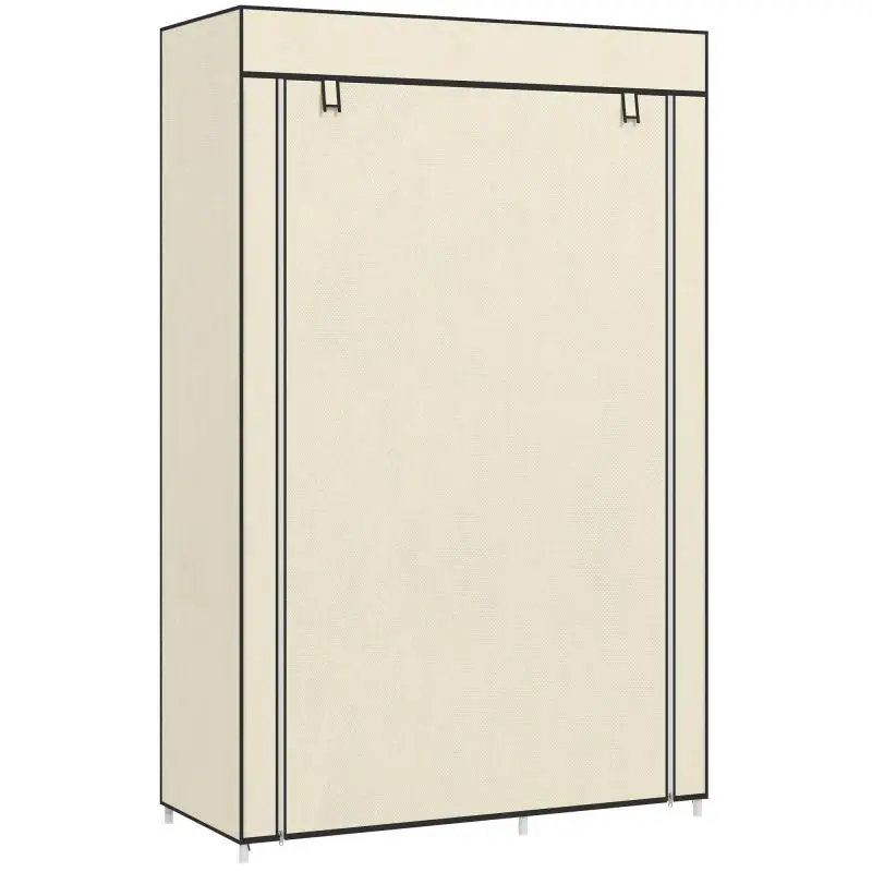 Fabric Wardrobe Storage Unit, 103 cm, Cream