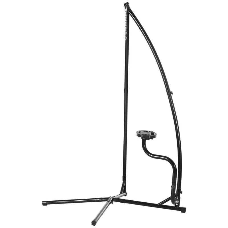 Hanging Chair Stand with Shelf, Black