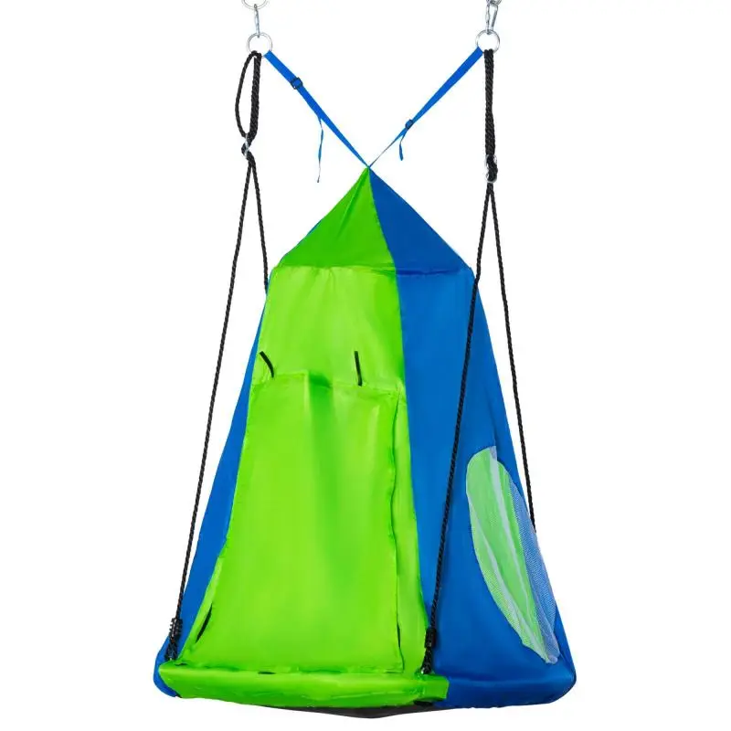 Round Bird's Nest Swing with Removable Tent, 100 cm