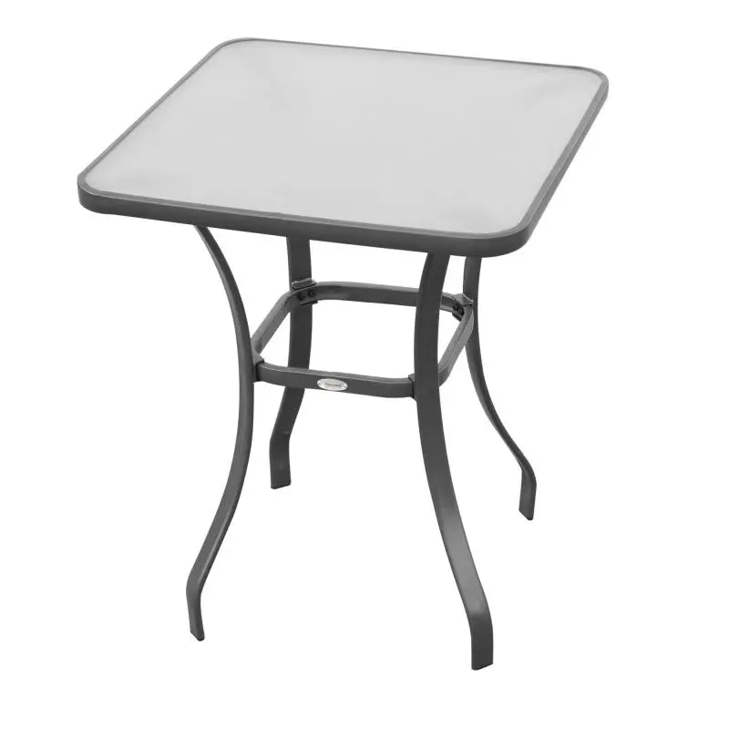 Square Garden Bistro Table, 68.5 × 68.5 × 84 cm, Grey