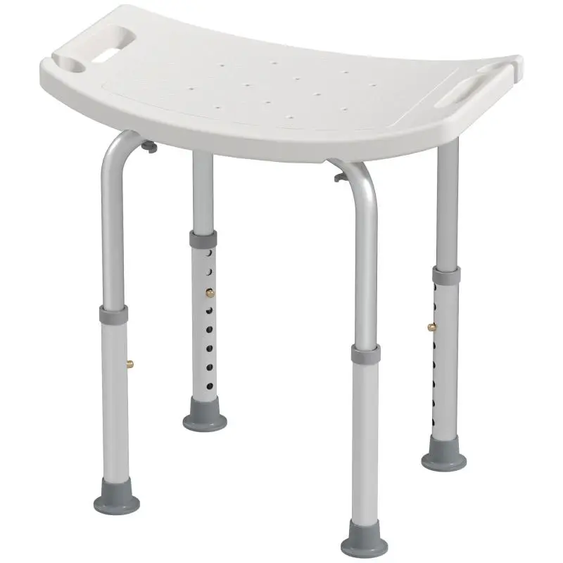 Height-Adjustable Shower Seat, 50 cm, White