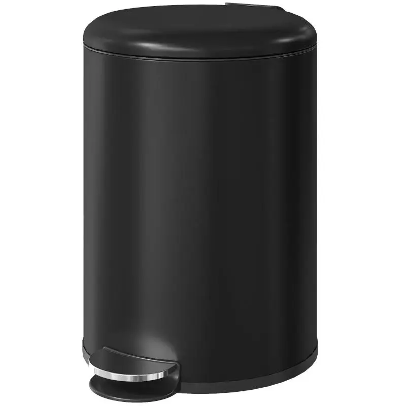 20 L Kitchen Bin with Foot Pedal, Black