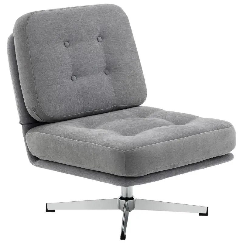 Swivel Accent Chair in Light Grey