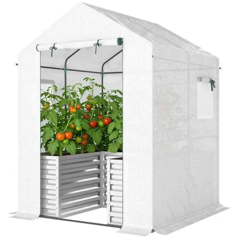Tomato Greenhouse with Raised Bed, 141 cm