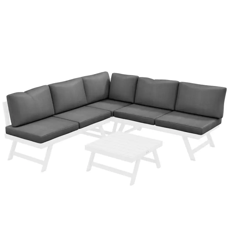 4-Piece Garden Seating Set in Grey and White