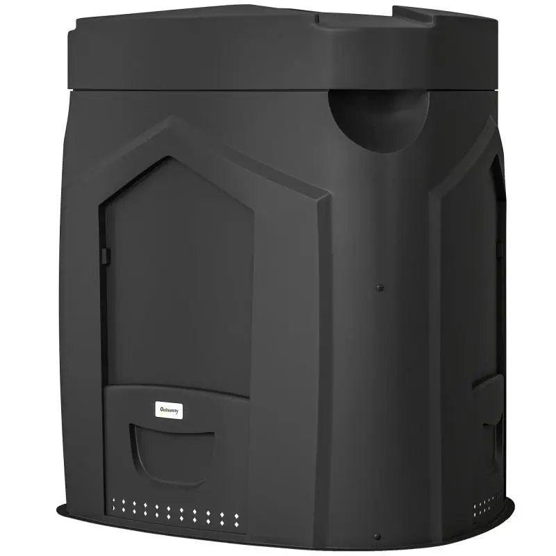 240 L Garden Composter, Triangular, Black