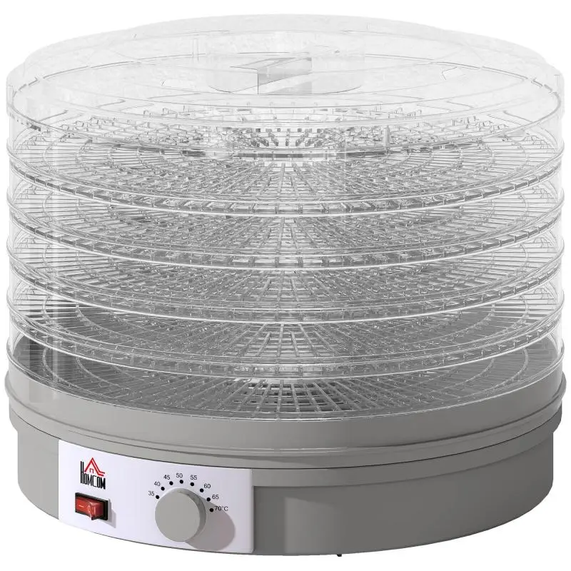 5-Layer Food Dehydrator, 245 W, Grey