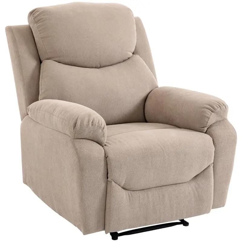 Manual Recliner Armchair in Beige