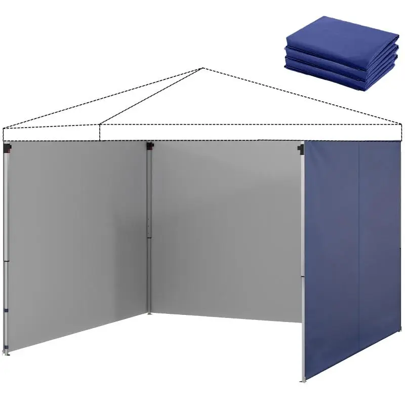 3-Piece Gazebo Side Panel Set, Blue