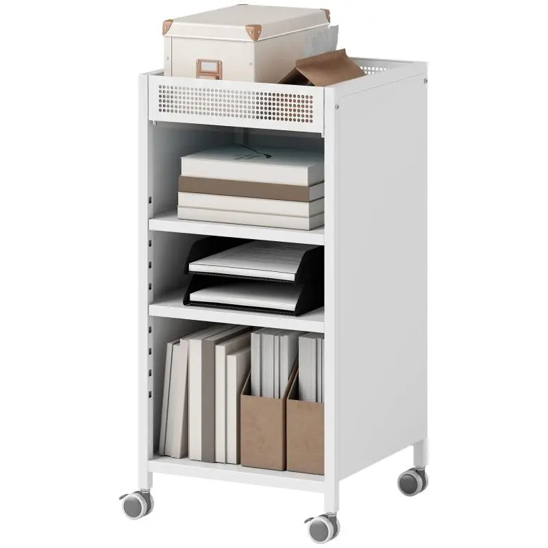 Mobile Bookcase with Adjustable Shelves