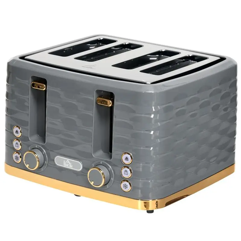 4-Slice Toaster with 7 Browning Levels, Grey