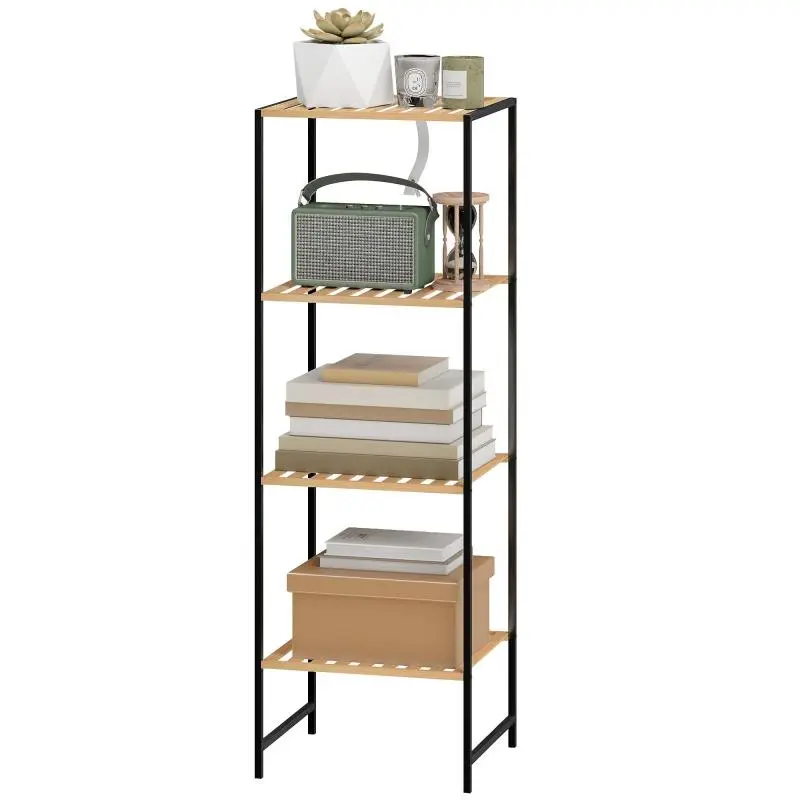 Freestanding Bathroom Shelf Unit with 4 Shelves