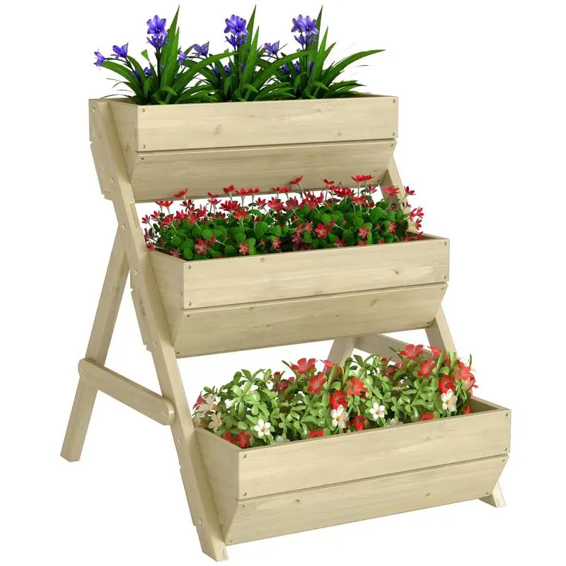 3-Tier Raised Garden Bed with Planting Boxes