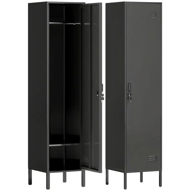 Metal Locker with Clothes Rail