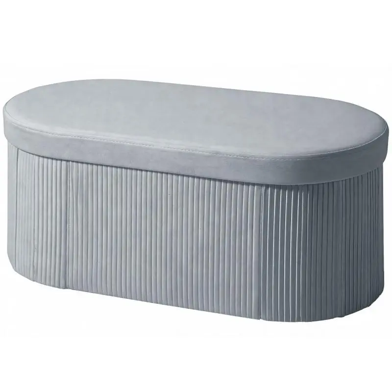Foldable Storage Bench, Dark Grey
