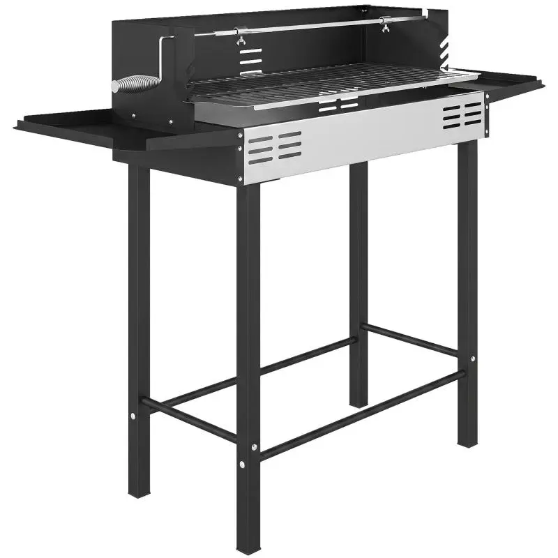 Charcoal BBQ Grill with Rotisserie Spit