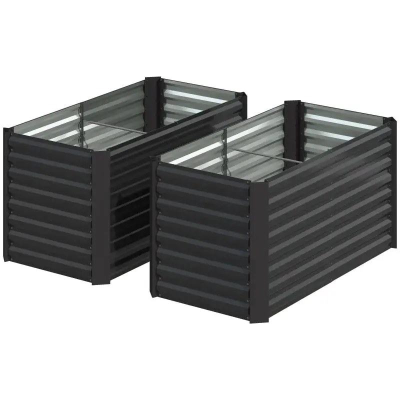 Set of 2 Extra Deep Raised Garden Beds