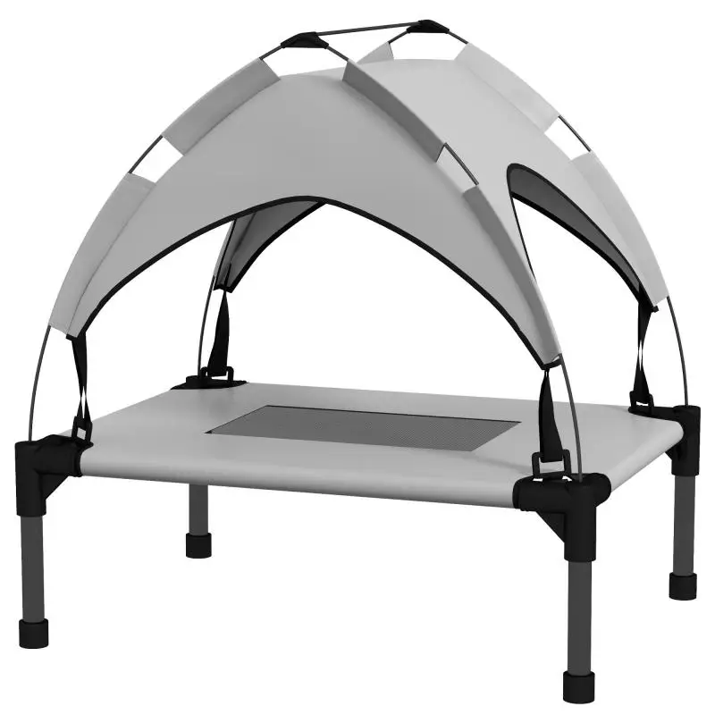 Outdoor Dog Bed with Canopy, 61 × 46 × 63 cm