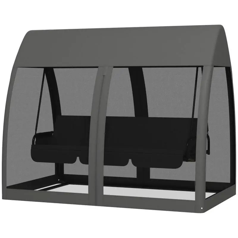 3-Seater Patio Swing with Mosquito Net