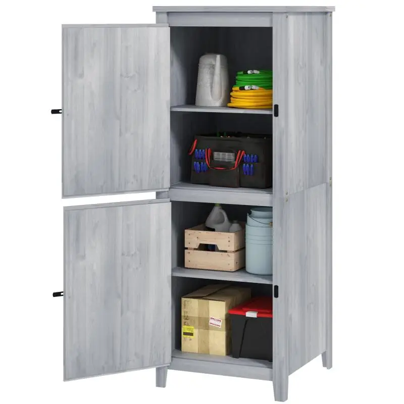 Wooden Garden Storage Cabinet, 60 × 60 × 160 cm