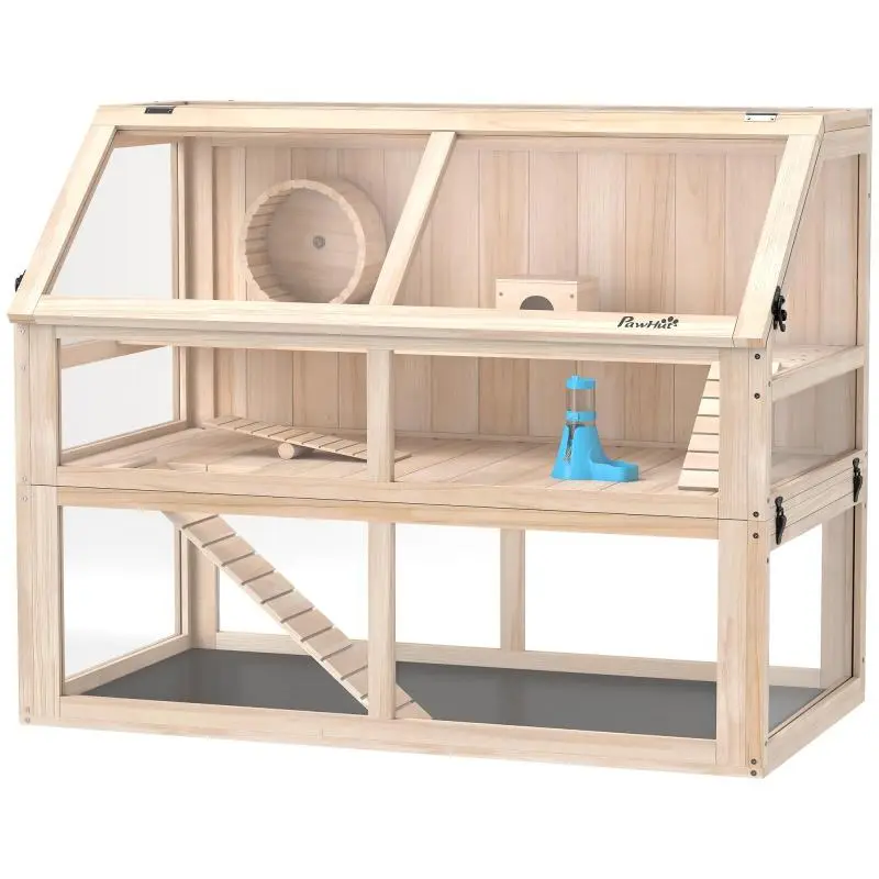 3-Tier Wooden Hamster Cage, 95 cm