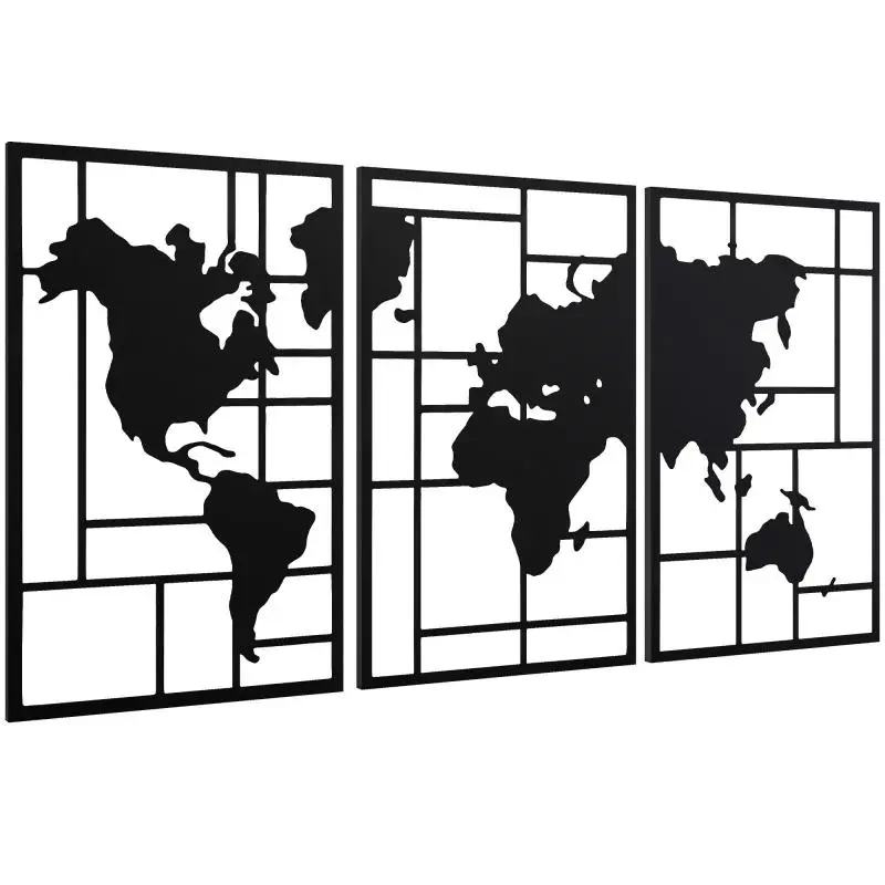 Metal Wall Art, 3 Pieces, 50 x 80 cm