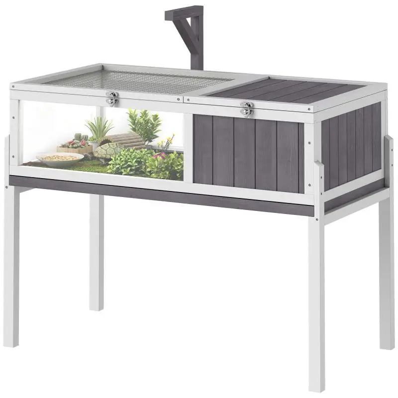 Wooden Tortoise House with Viewing Window, 104 cm