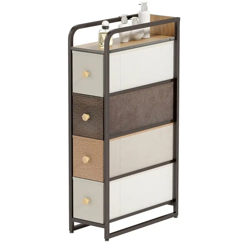 Chest of Drawers with 4 Fabric Drawers