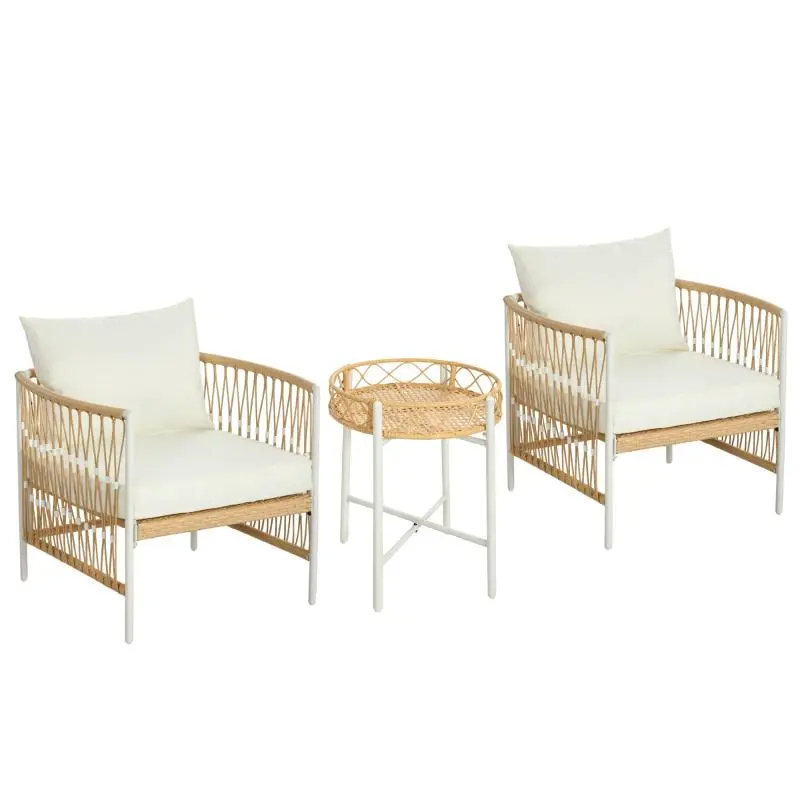 3-Piece PE Rattan Bistro Set