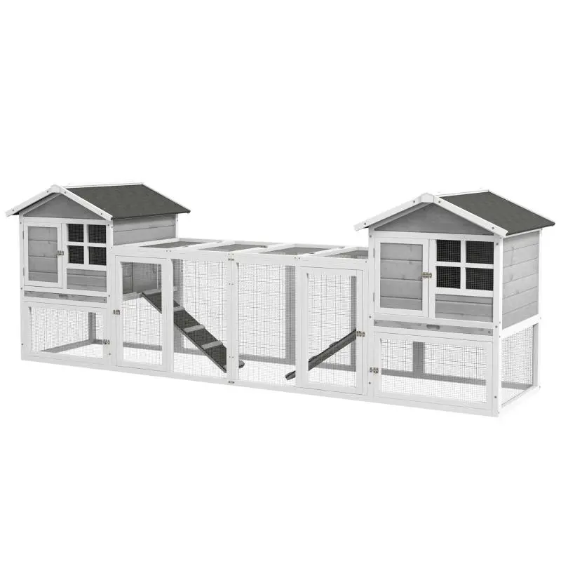 Small Animal Hutch with Pull-Out Trays, 102 x 64 x 92 cm