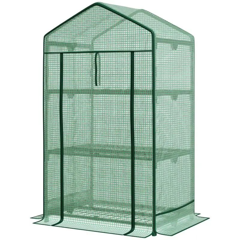 Mini Greenhouse with 3 Shelves, 69 x 49 x 125 cm